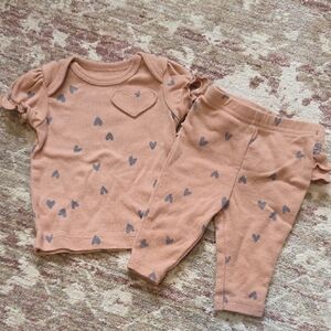 Carter's Brown Heart Pattern Set